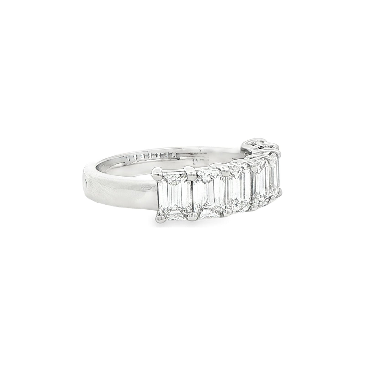 2.18 CT. Seven GIA Certified Emerald Cut Diamond Band in Platinum view 5