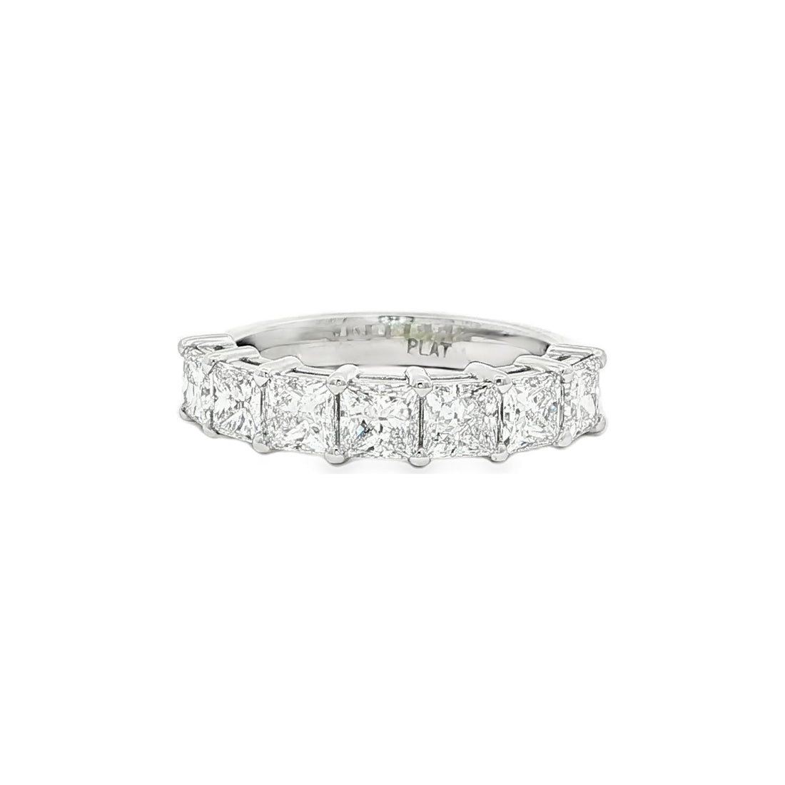 2.21 CT. Seven Princess Cut Diamond Half Eternity Ring in Platinum