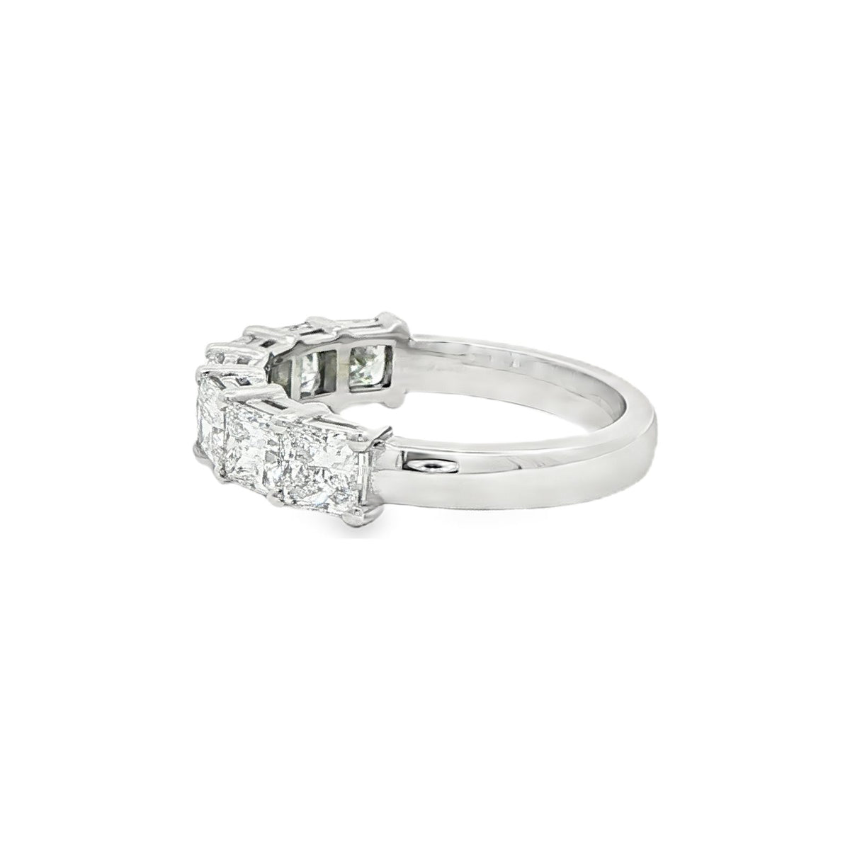 2.21 CT. Seven Princess Cut Diamond Half Eternity Ring in Platinum view 2