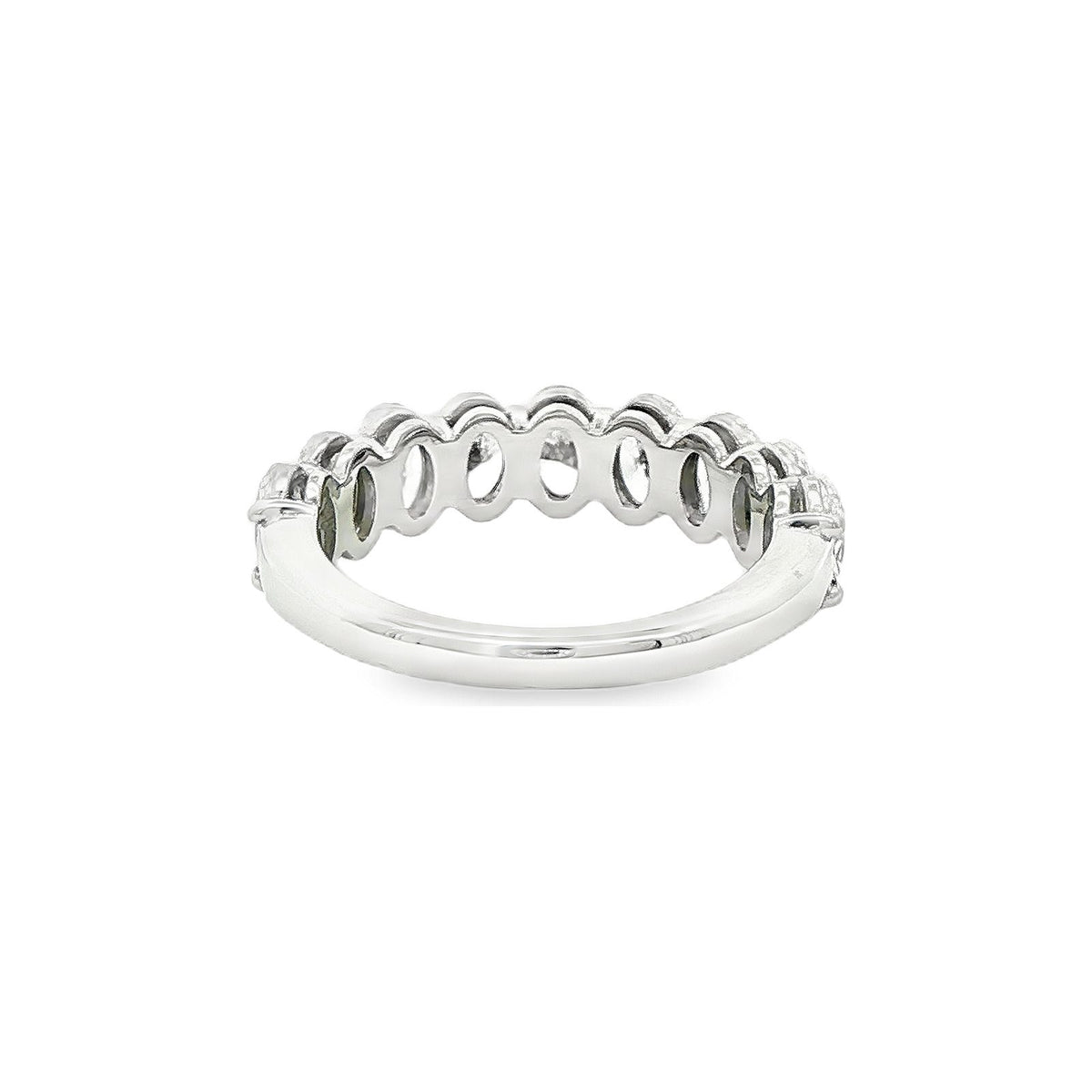 2.22 CT. Nine Oval Brilliant Diamond Half Eternity Band in Platinum view 3