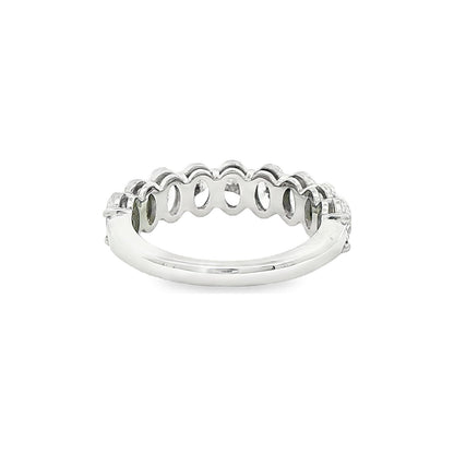 2.22 CT. Nine Oval Brilliant Diamond Half Eternity Band in Platinum view 3