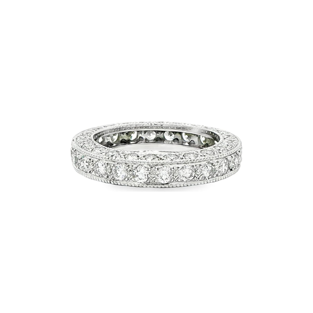 2.49 CT. Round Brilliant Pavé Diamond Eternity Band in Platinum