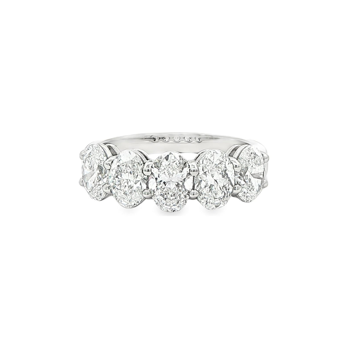 2.53 CT. Five GIA Certified Oval Cut Diamond Band in Platinum