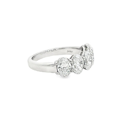 2.53 CT. Five GIA Certified Oval Cut Diamond Band in Platinum view 2