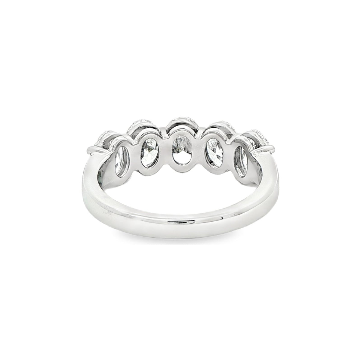 2.53 CT. Five GIA Certified Oval Cut Diamond Band in Platinum view 4