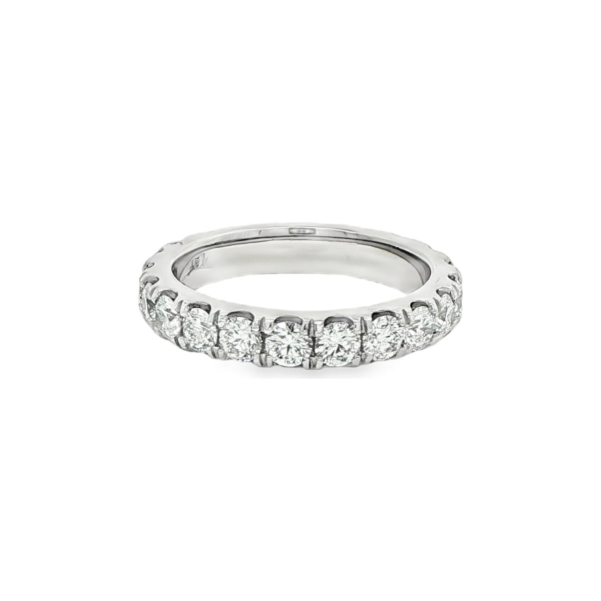 2.60 CT. Round Brilliant Diamond Eternity Band in Platinum view 2