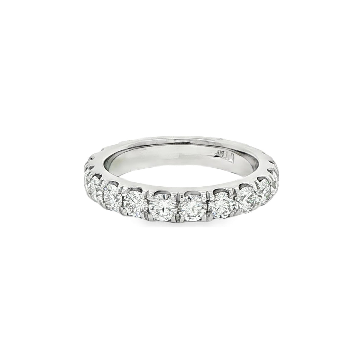 2.60 CT. Round Brilliant Diamond Eternity Band in Platinum view 3