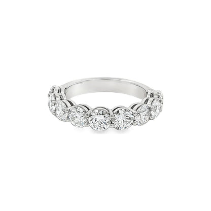 2.70 CT. Nine GIA Certified Round Brilliant Diamond Band in Platinum