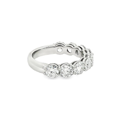 2.70 CT. Nine GIA Certified Round Brilliant Diamond Band in Platinum view 4