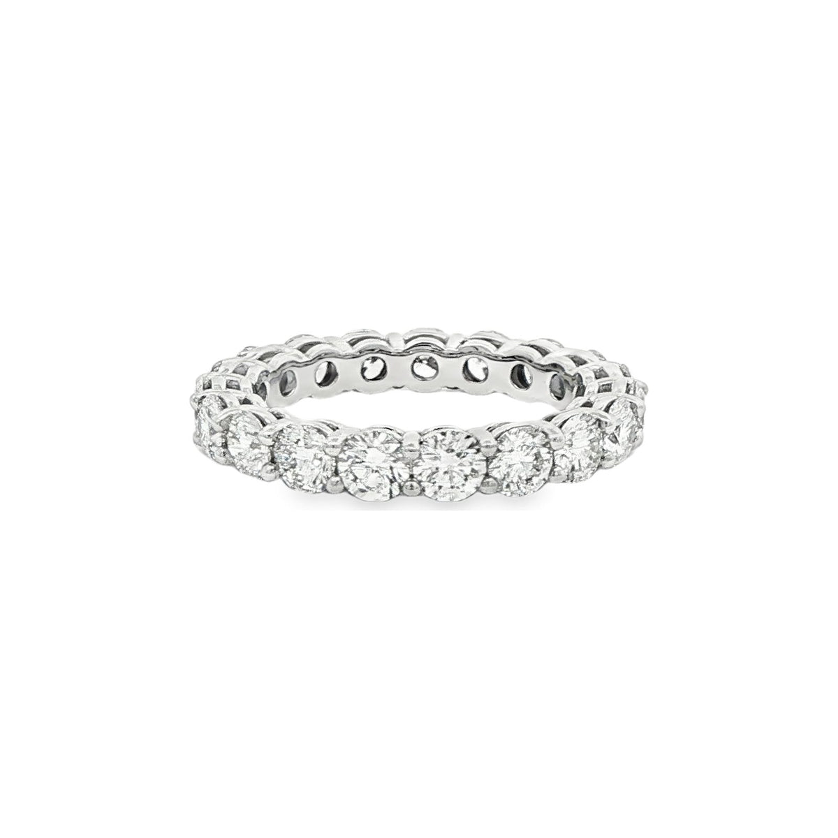 2.74 CT. Round Brilliant Diamond Eternity Band in Platinum view 4