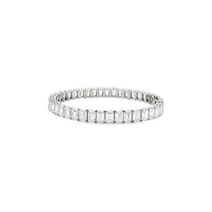 21.98 CT. GIA Certified Emerald Cut Diamond Tennis Bracelet in Platinum view 4