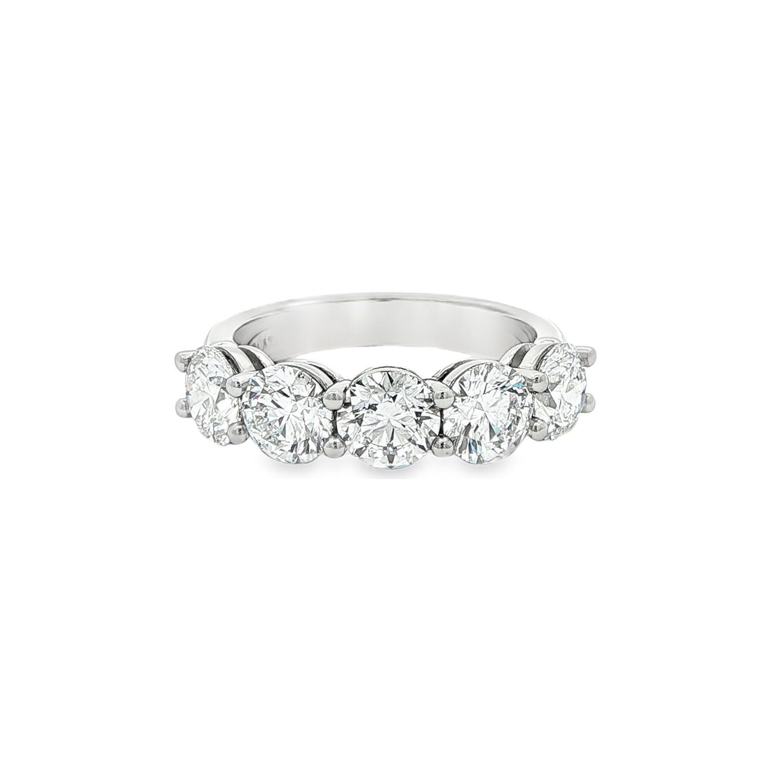 3.00 CT. Five GIA Certified Round Brilliant Diamond Band in Platinum