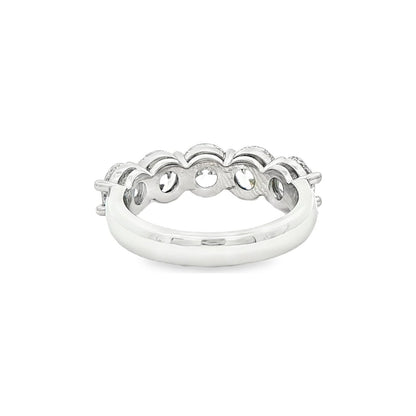 3.00 CT. Five GIA Certified Round Brilliant Diamond Band in Platinum view 4