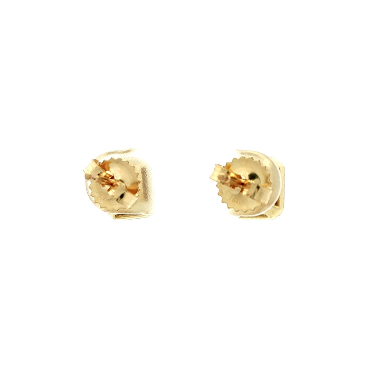 3.03 CT. Radiant Cut Fancy Light Yellow Diamond Stud Earrings in 18K Yellow Gold view 5
