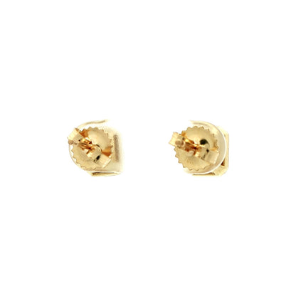 3.03 CT. Radiant Cut Fancy Light Yellow Diamond Stud Earrings in 18K Yellow Gold view 5