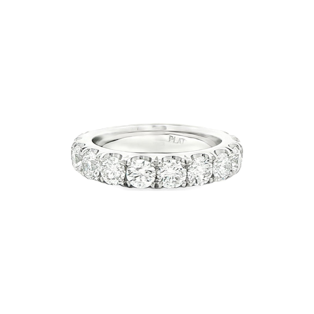 3.33 CT. Round Brilliant Diamond Eternity Band in Platinum view 4