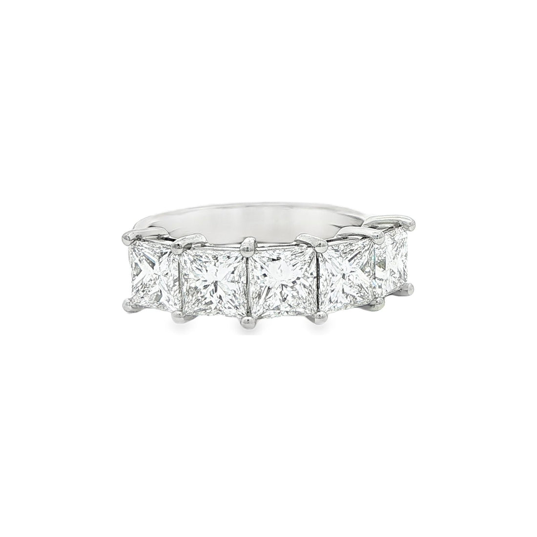 3.51 CT. Five GIA Certified Princess Cut Diamond Band in Platinum