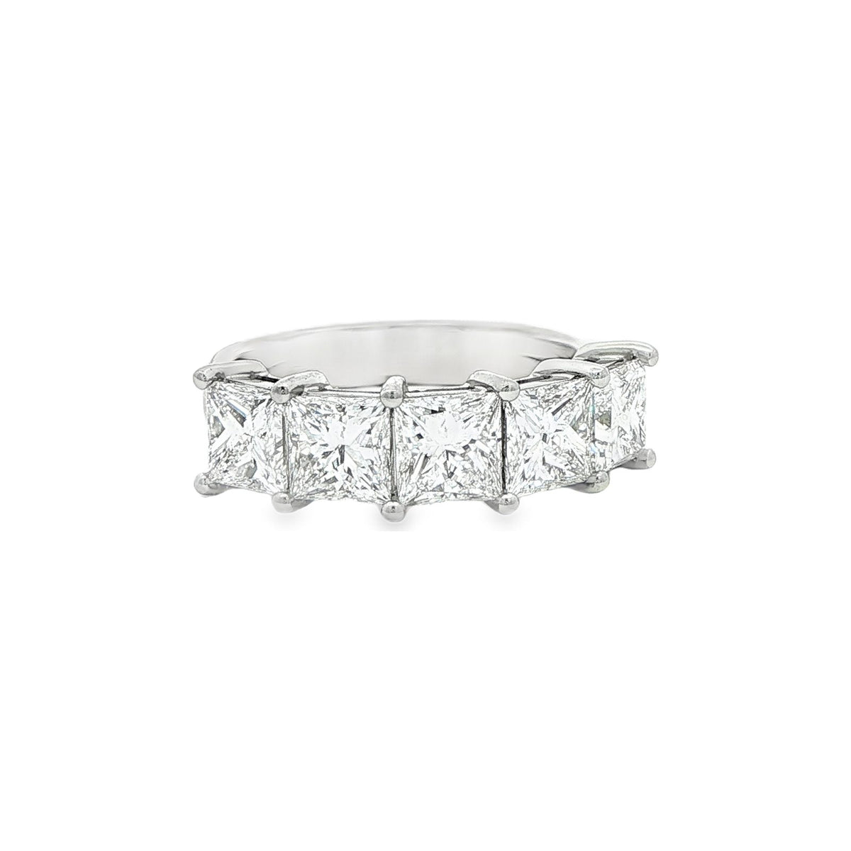 3.51 CT. Five GIA Certified Princess Cut Diamond Band in Platinum