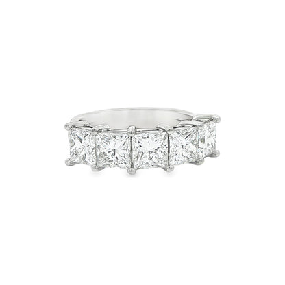 3.51 CT. Five GIA Certified Princess Cut Diamond Band in Platinum