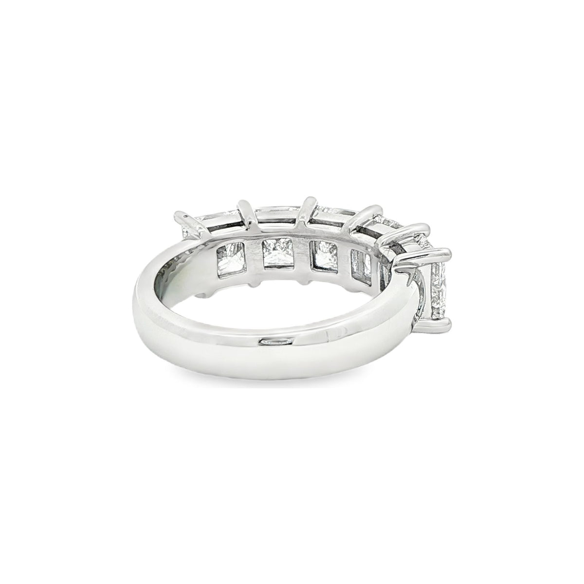 3.51 CT. Five GIA Certified Princess Cut Diamond Band in Platinum view 4