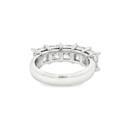 3.51 CT. Five GIA Certified Princess Cut Diamond Band in Platinum view 5