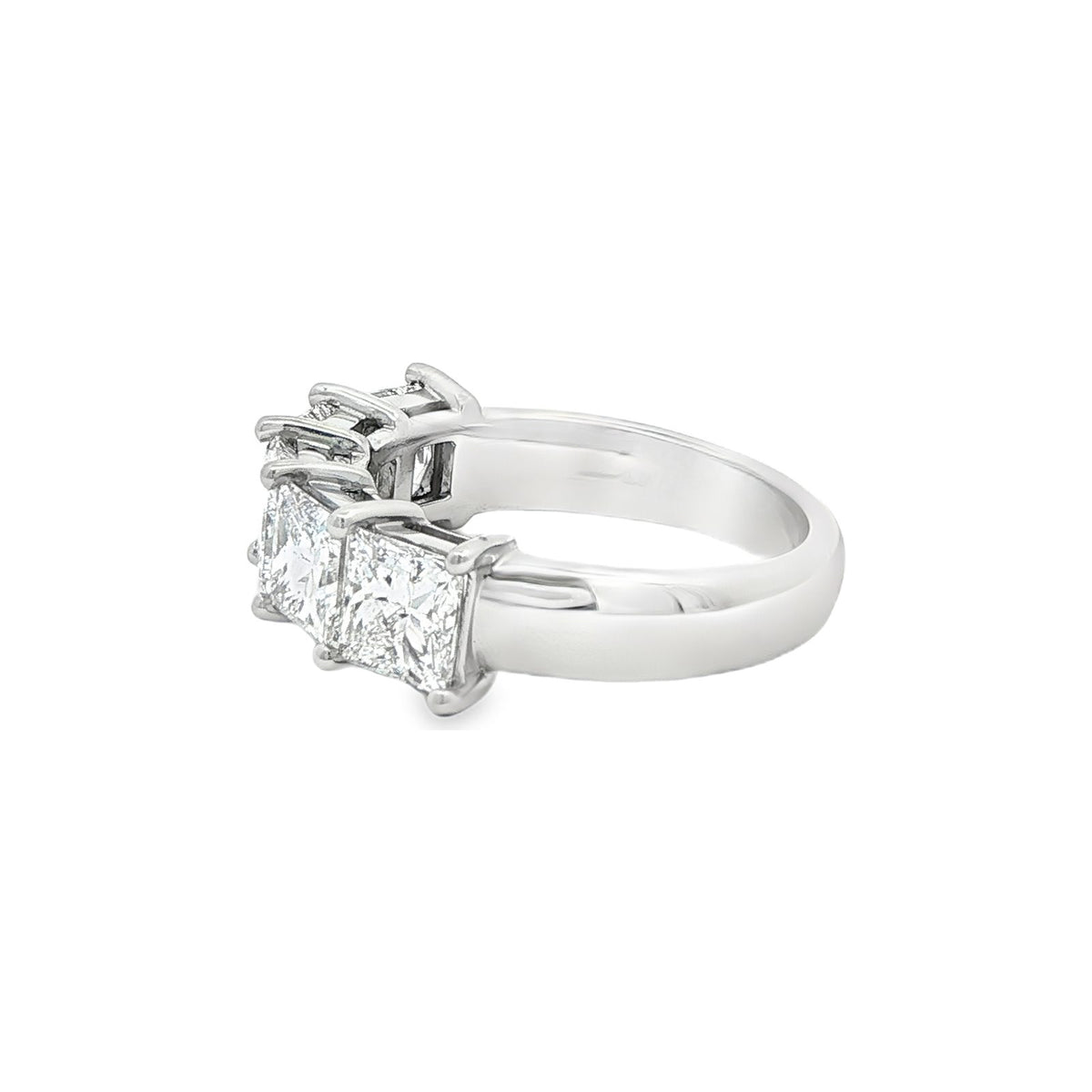 3.51 CT. Five GIA Certified Princess Cut Diamond Band in Platinum view 6