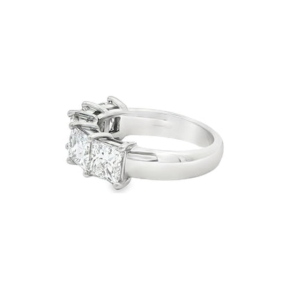 3.51 CT. Five GIA Certified Princess Cut Diamond Band in Platinum view 6