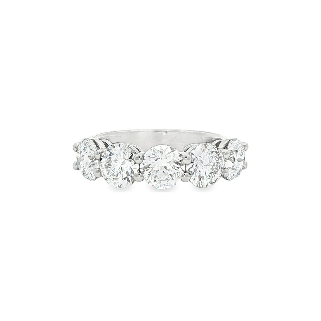 3.51 CT. Five GIA Certified Round Brilliant Diamond Band in Platinum