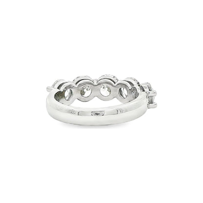 3.51 CT. Five GIA Certified Round Brilliant Diamond Band in Platinum view 3