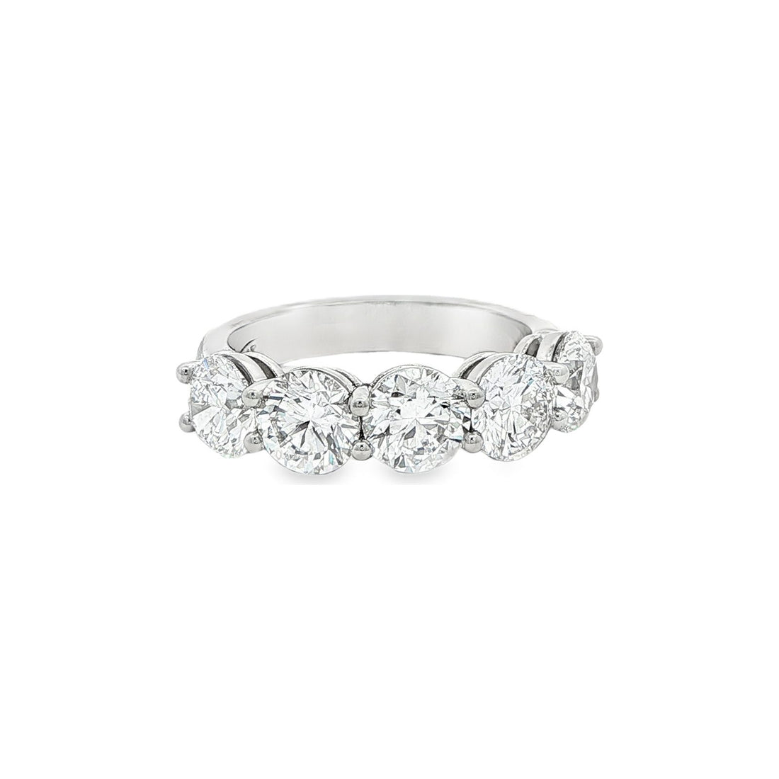 3.54 CT. Five GIA Certified Round Brilliant Diamond Band in Platinum