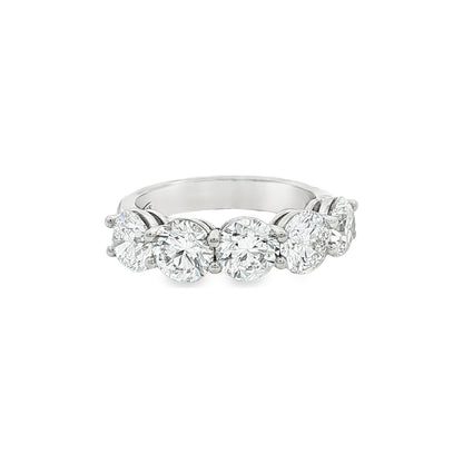 3.54 CT. Five GIA Certified Round Brilliant Diamond Band in Platinum
