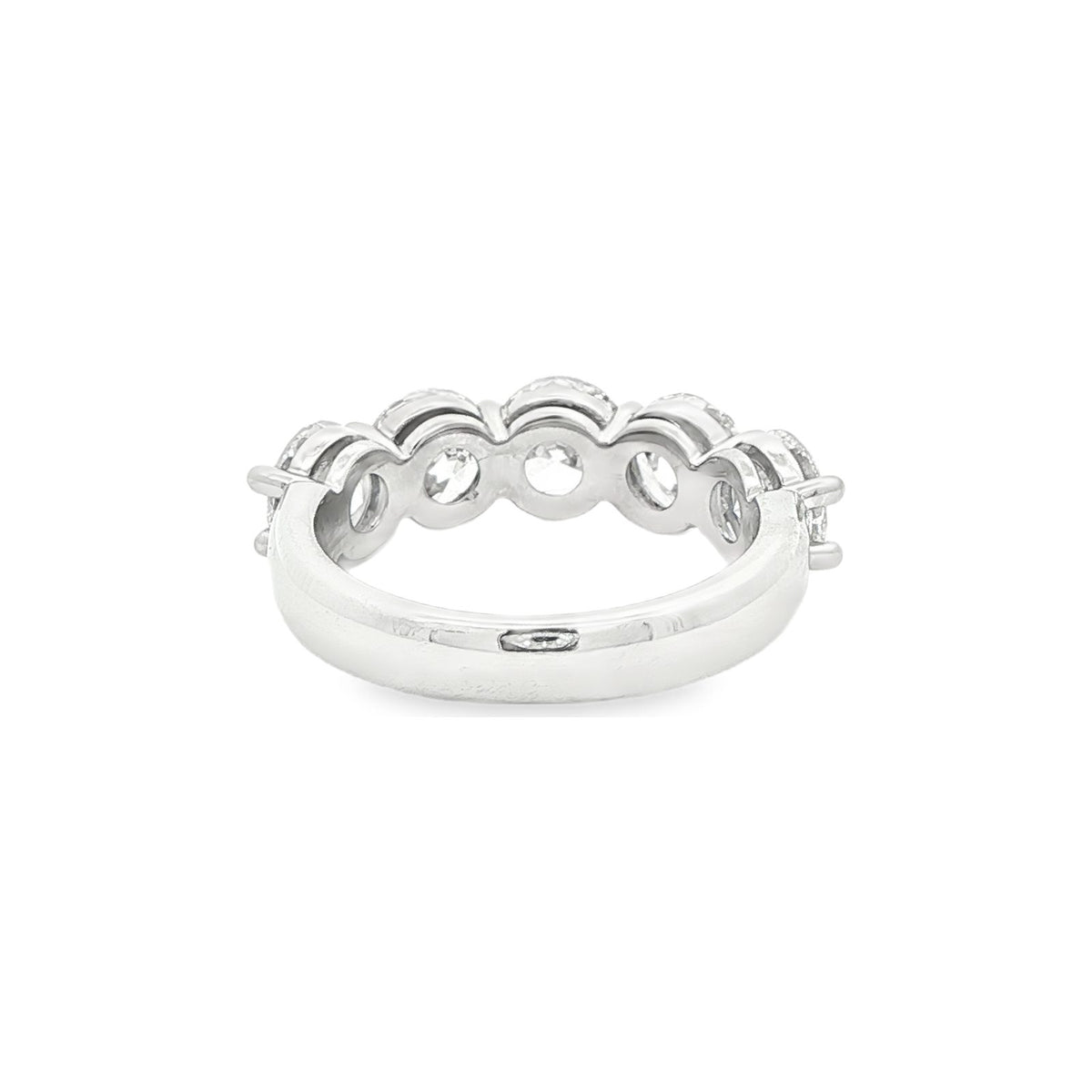 3.54 CT. Five GIA Certified Round Brilliant Diamond Band in Platinum view 4