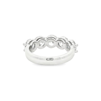 3.54 CT. Five GIA Certified Round Brilliant Diamond Band in Platinum view 4