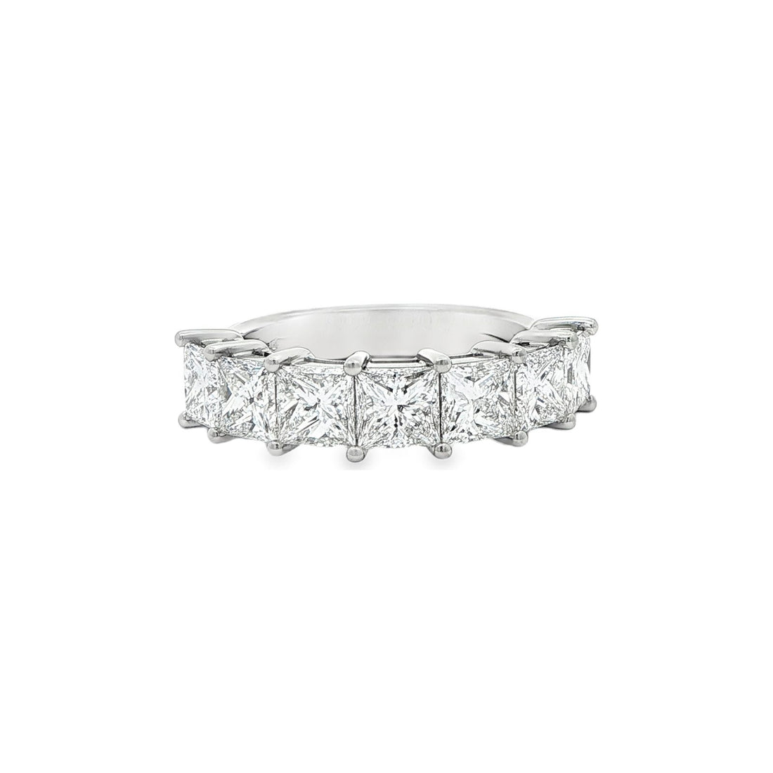 3.55 CT. GIA Certified Princess Cut Diamond Half Eternity Band in Platinum