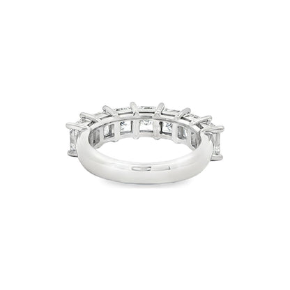 3.55 CT. GIA Certified Princess Cut Diamond Half Eternity Band in Platinum view 5