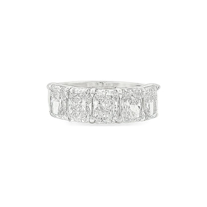 3.61 CT. Five GIA Certified Radiant Cut Diamond Anniversary Band in Platinum