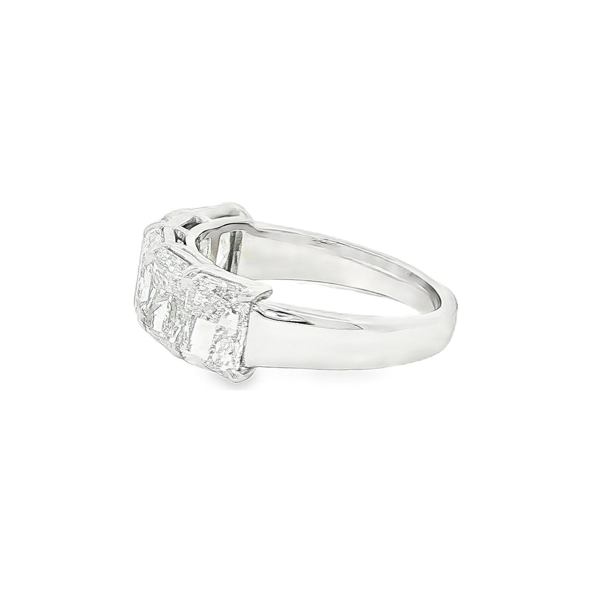 3.61 CT. Five GIA Certified Radiant Cut Diamond Anniversary Band in Platinum view 2