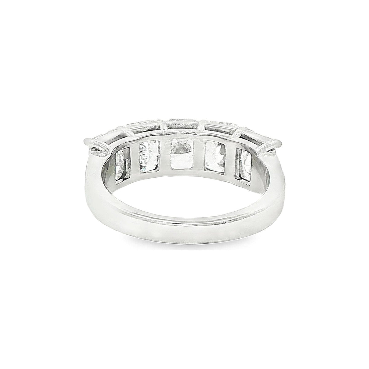 3.61 CT. Five GIA Certified Radiant Cut Diamond Anniversary Band in Platinum view 3
