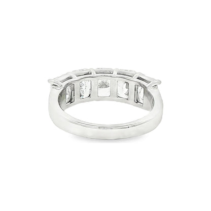 3.61 CT. Five GIA Certified Radiant Cut Diamond Anniversary Band in Platinum view 3