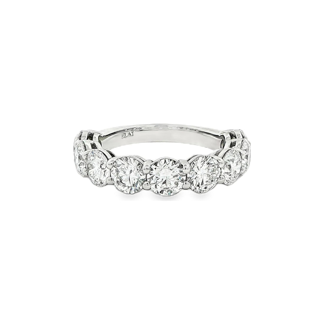 3.62 CT. Nine GIA Certified Round Brilliant Diamond Ring in Platinum