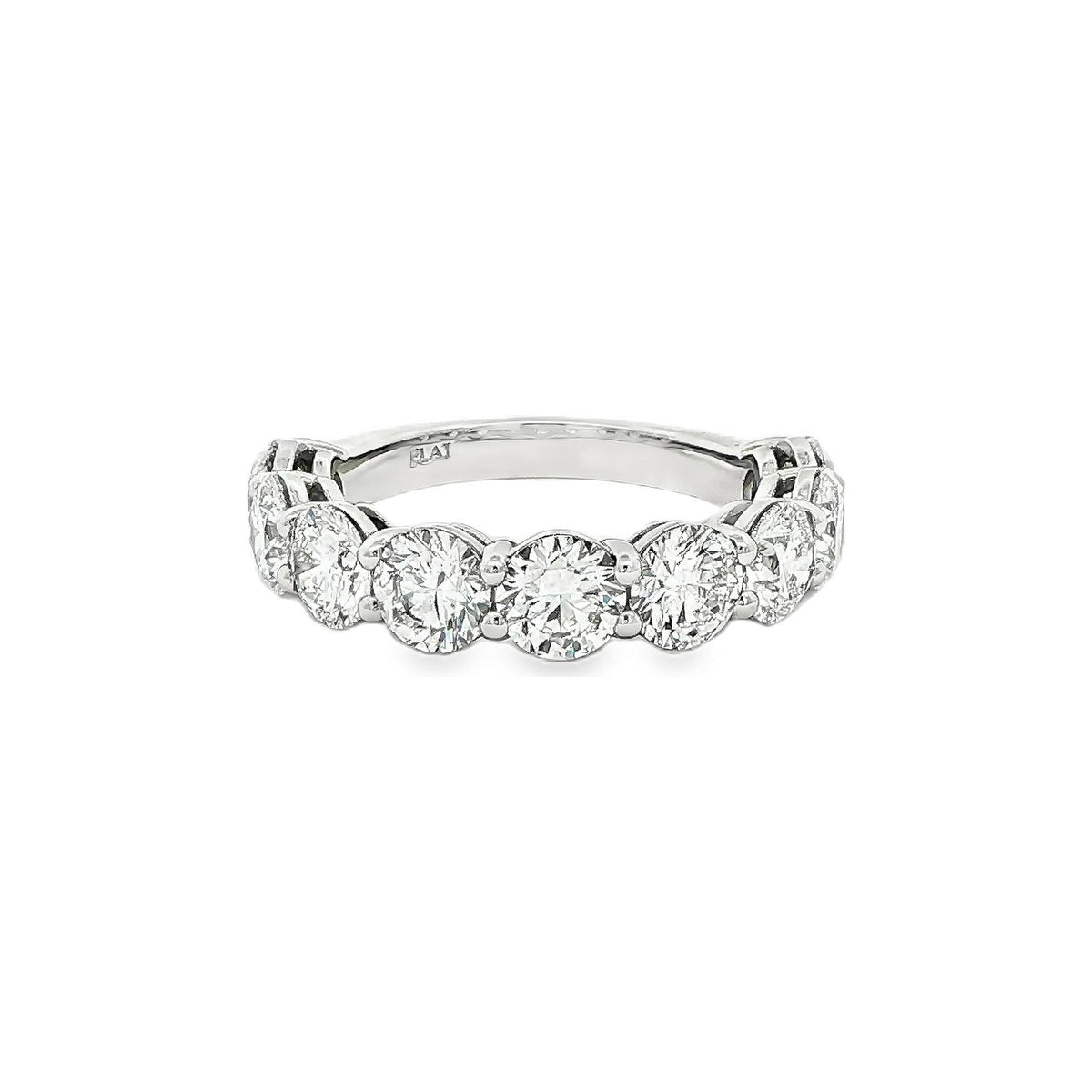 3.62 CT. Nine GIA Certified Round Brilliant Diamond Ring in Platinum