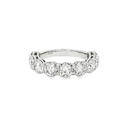 3.62 CT. Nine GIA Certified Round Brilliant Diamond Ring in Platinum