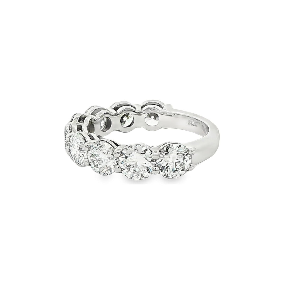 3.62 CT. Nine GIA Certified Round Brilliant Diamond Ring in Platinum view 2