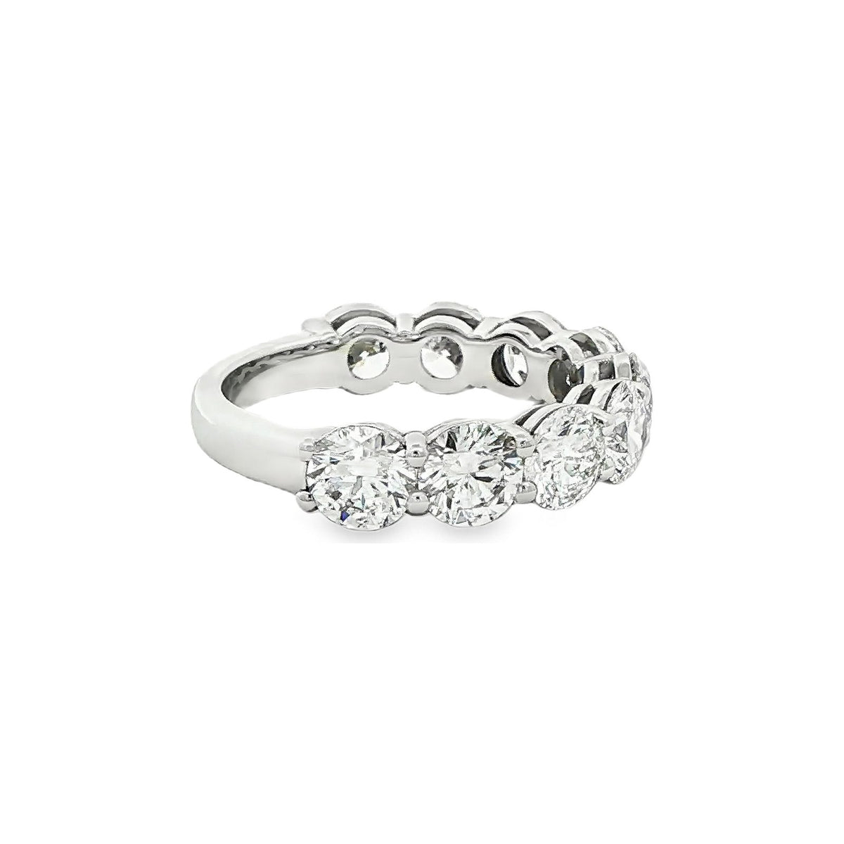3.62 CT. Nine GIA Certified Round Brilliant Diamond Ring in Platinum view 4