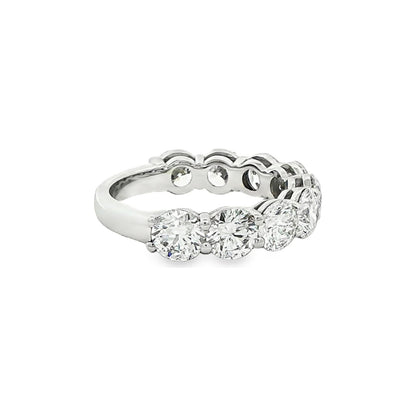 3.62 CT. Nine GIA Certified Round Brilliant Diamond Ring in Platinum view 4