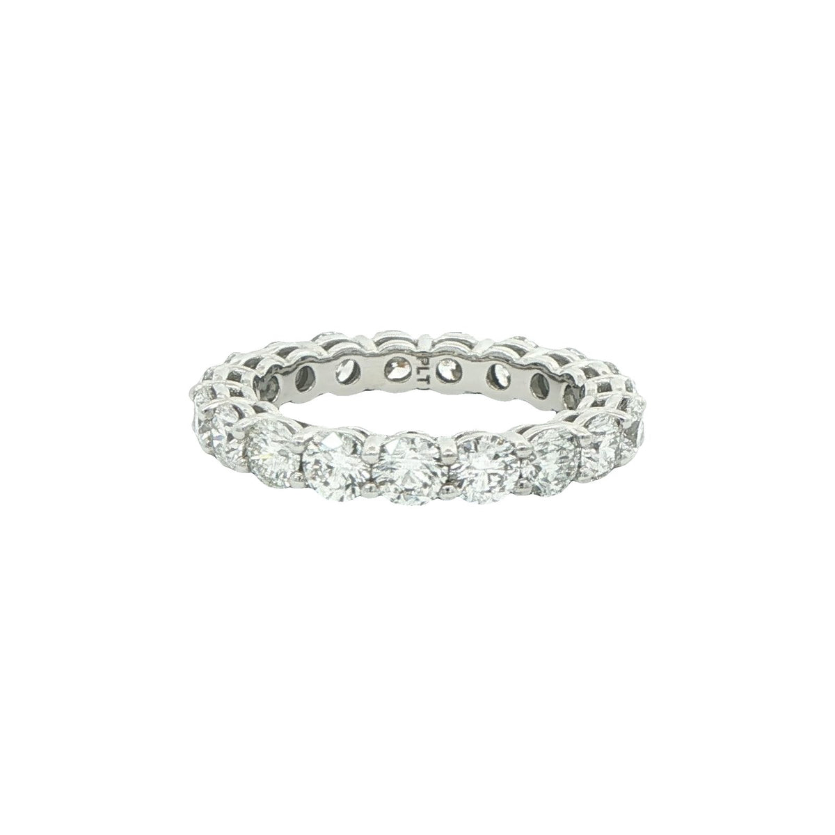 3.76 CT. GIA Certified Round Brilliant Diamond Eternity Band in Platinum view 2