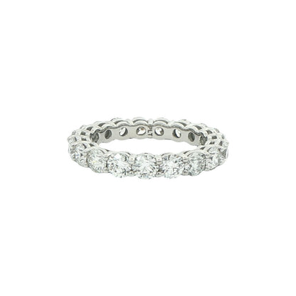 3.76 CT. GIA Certified Round Brilliant Diamond Eternity Band in Platinum view 2