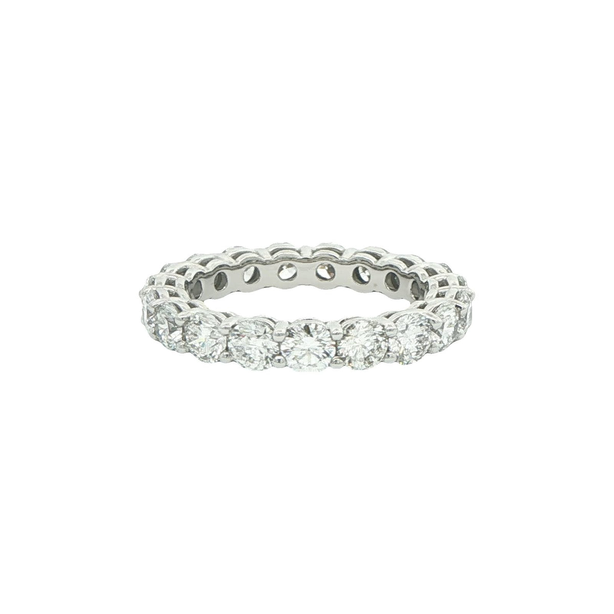 3.76 CT. GIA Certified Round Brilliant Diamond Eternity Band in Platinum view 3