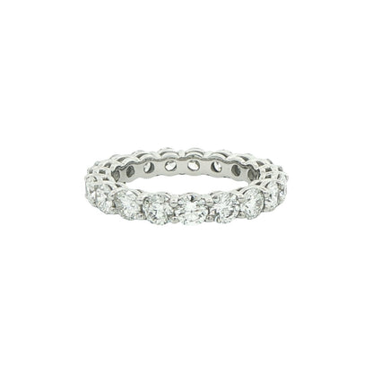 3.76 CT. GIA Certified Round Brilliant Diamond Eternity Band in Platinum view 4