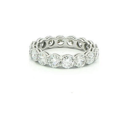 3.82 CT. Round Brilliant Diamond Eternity Band in Platinum view 2